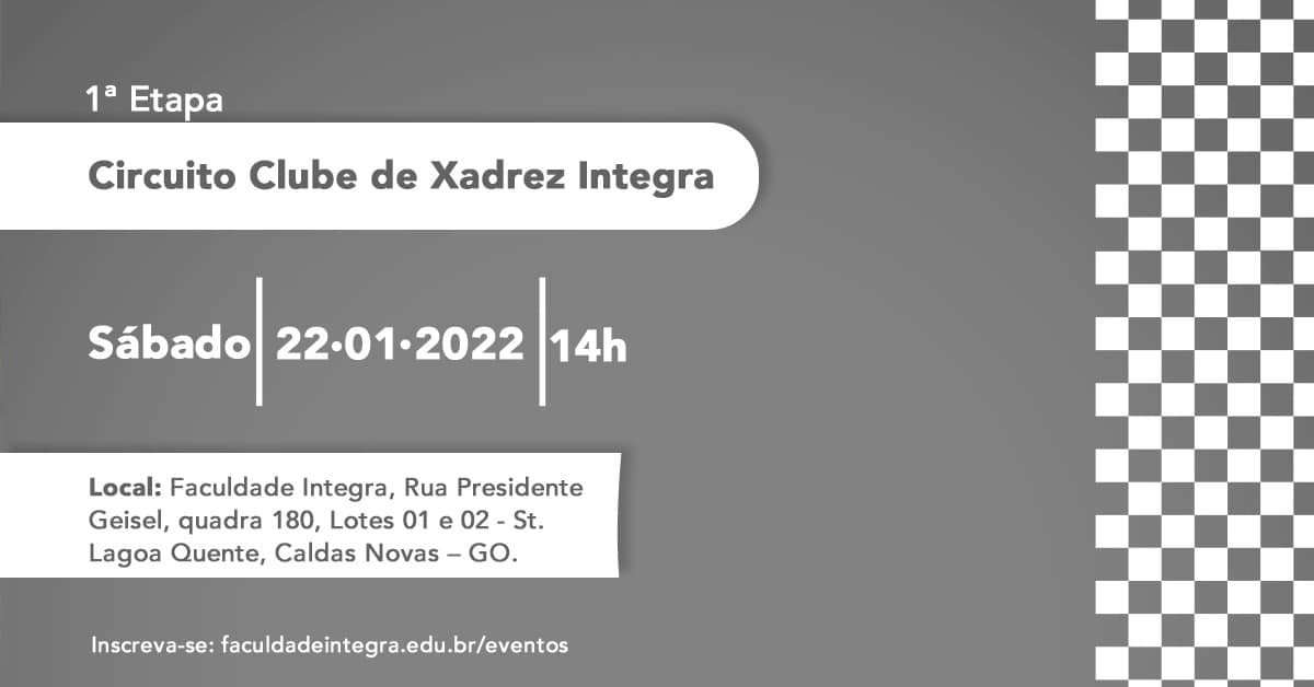 Copa Integra de Xadrez - Faculdade Integra